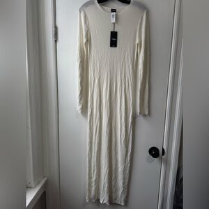 Aritzia Ten Madera Cream Midi Dress
